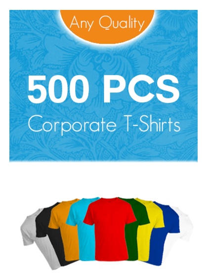 Corporate 500 pcs Bulk T-Shirts